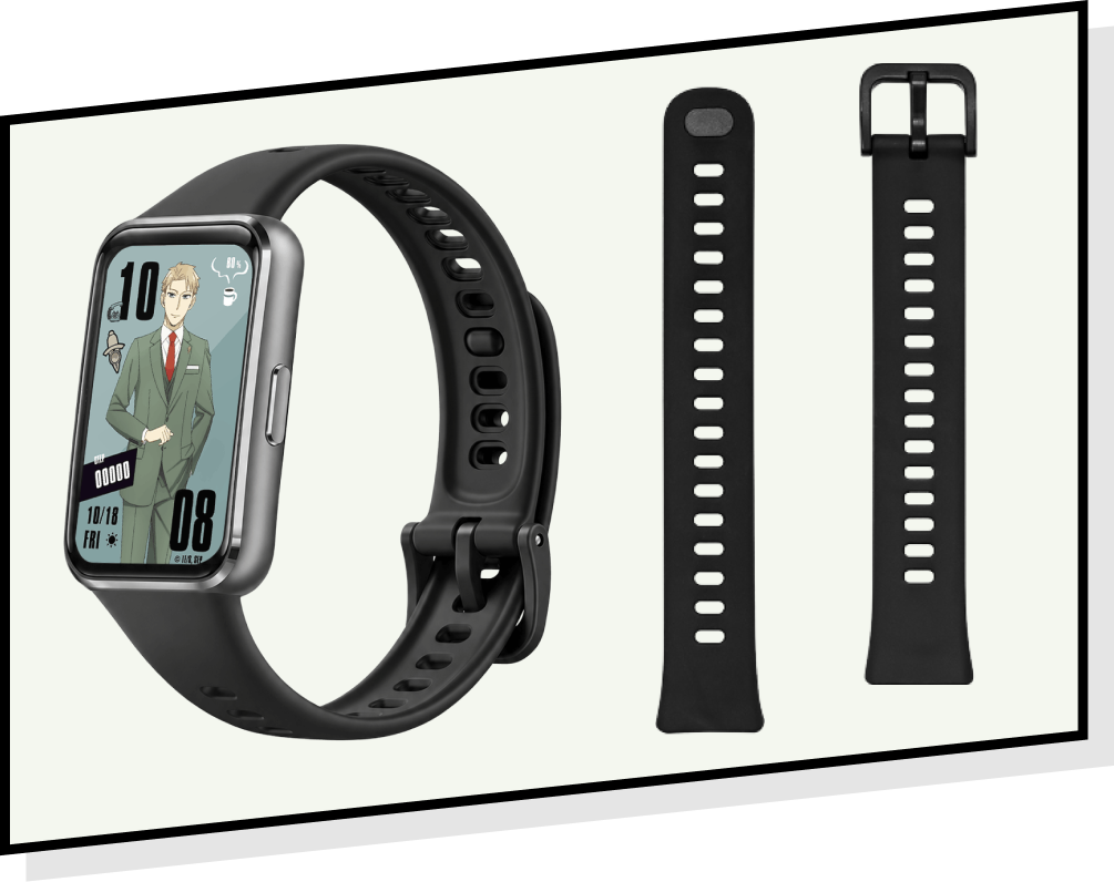 スマートウォッチと付属のブラックベルト